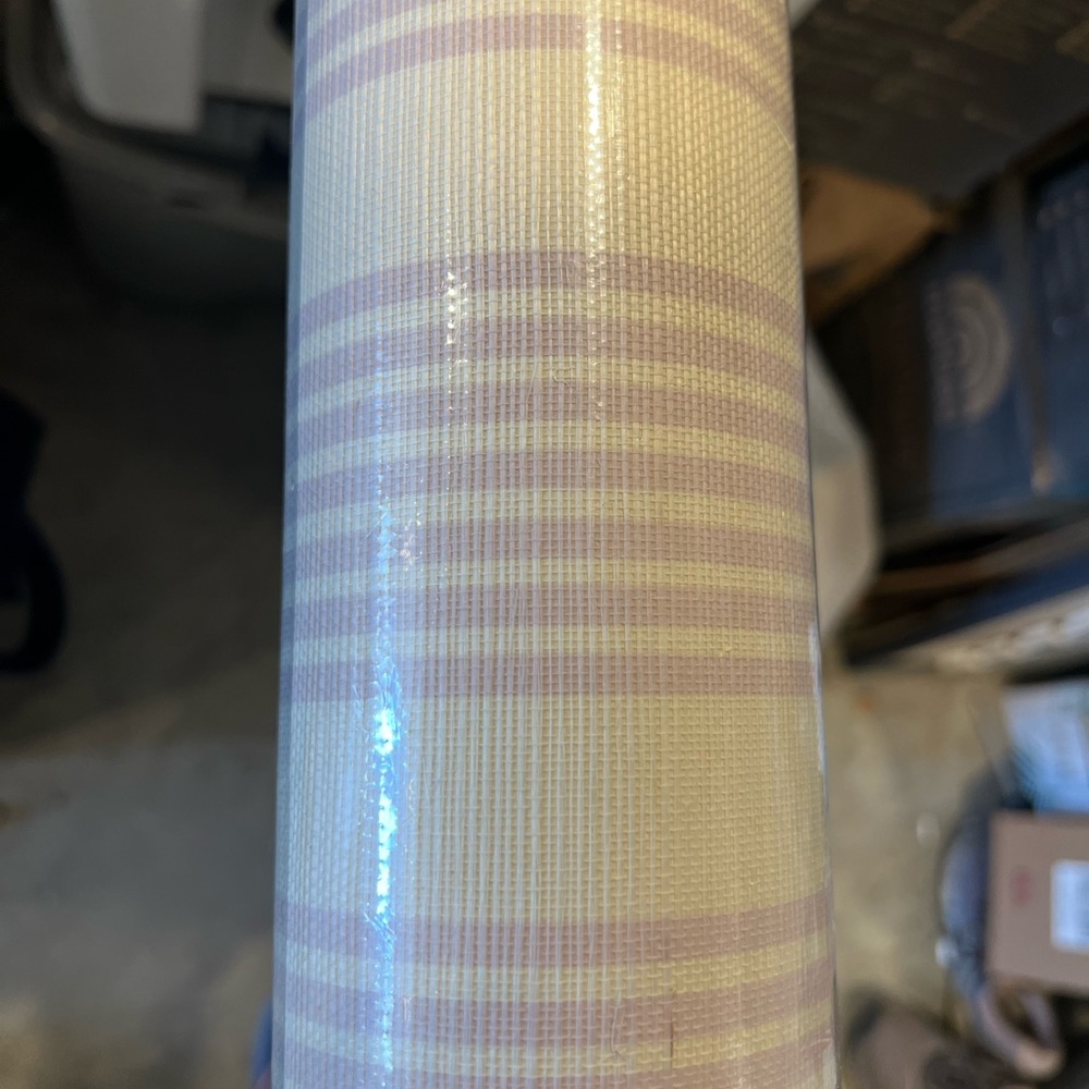 Wallshoppe 'Roman Holiday Grid' Grasscloth Wallpaper by Barbie™ - Oyster
